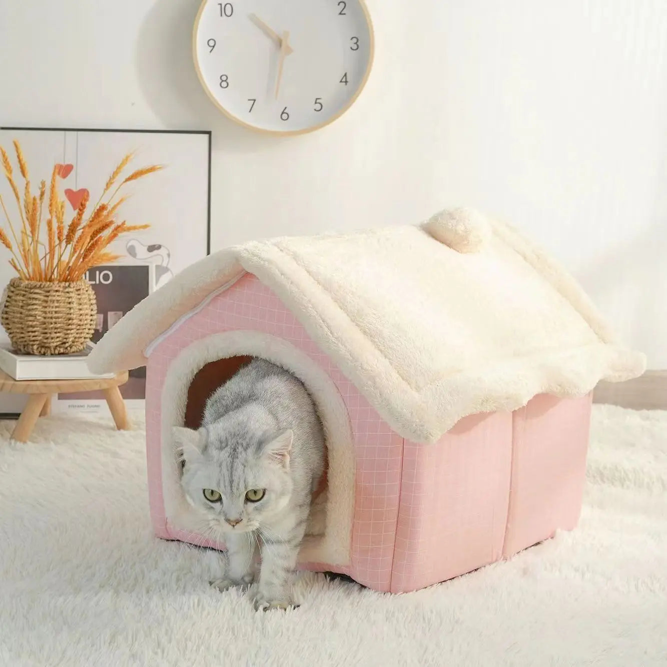 Soft Cat Bed Deep Sleep House Dog Cat Winter House