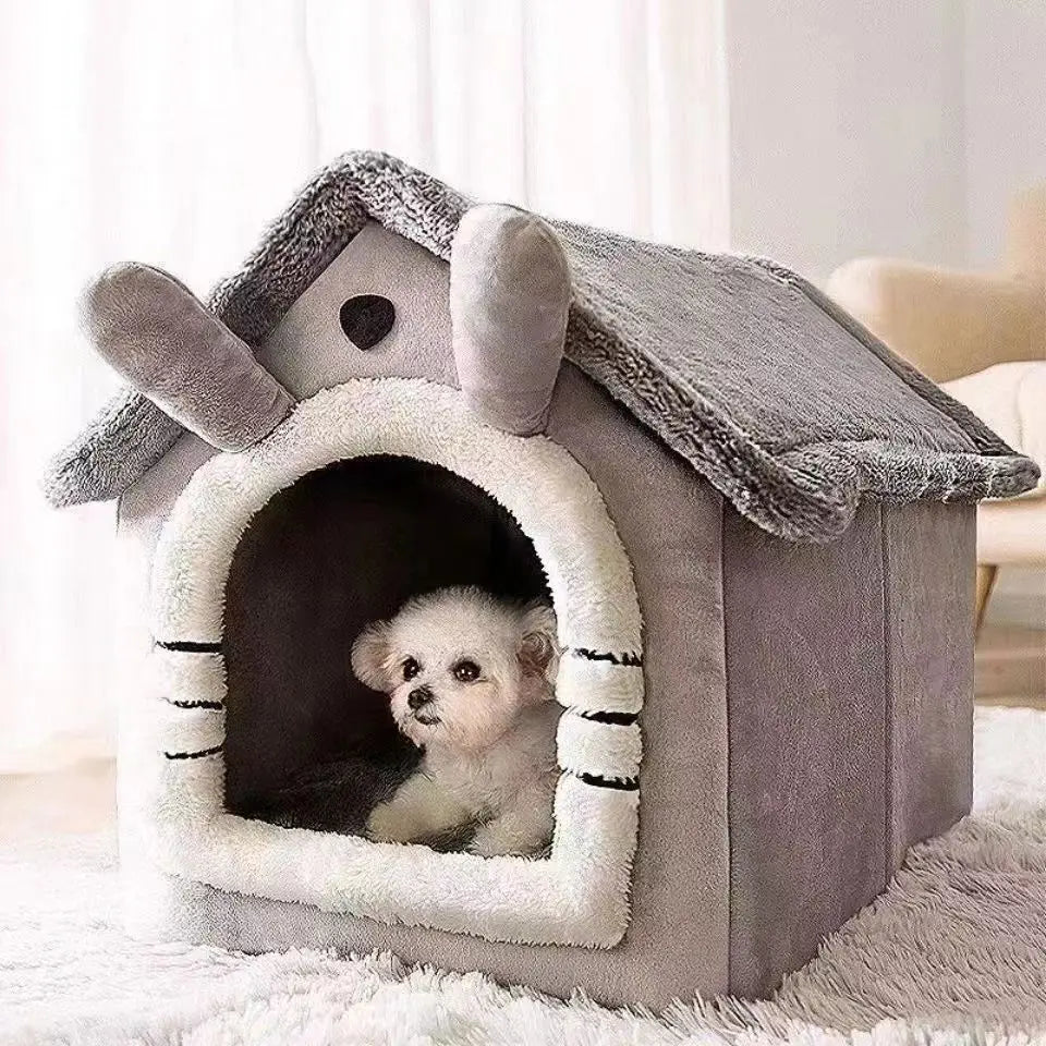 Soft Cat Bed Deep Sleep House Dog Cat Winter House